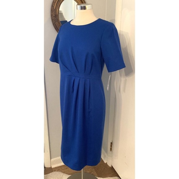 Pendleton Dress Royal Blue Wool Short Sleeve career office Sheath NWT 8 M Classy - Picture 9 of 12
